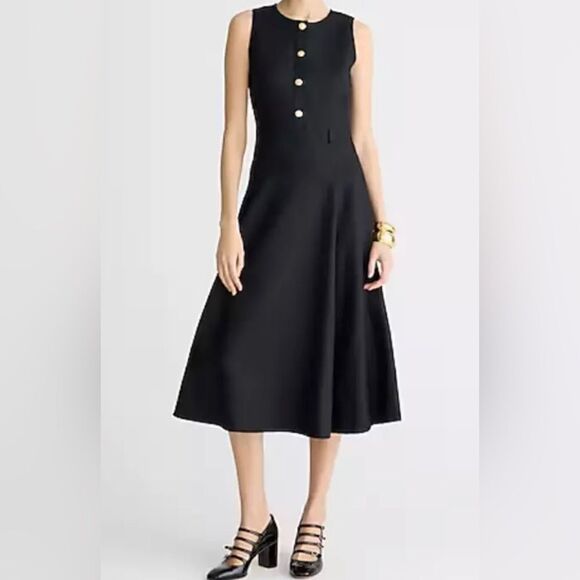 J.Crew Sleeveless midi dress in stretch linen blend NWT Size 8 - Picture 10 of 10